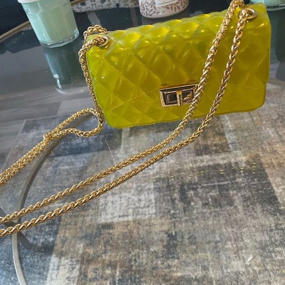 Handbags - Yellow clear crossbody